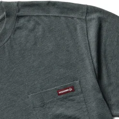 Wolverine Classic Short Sleeve Pocket Tee Charcoal Heather New