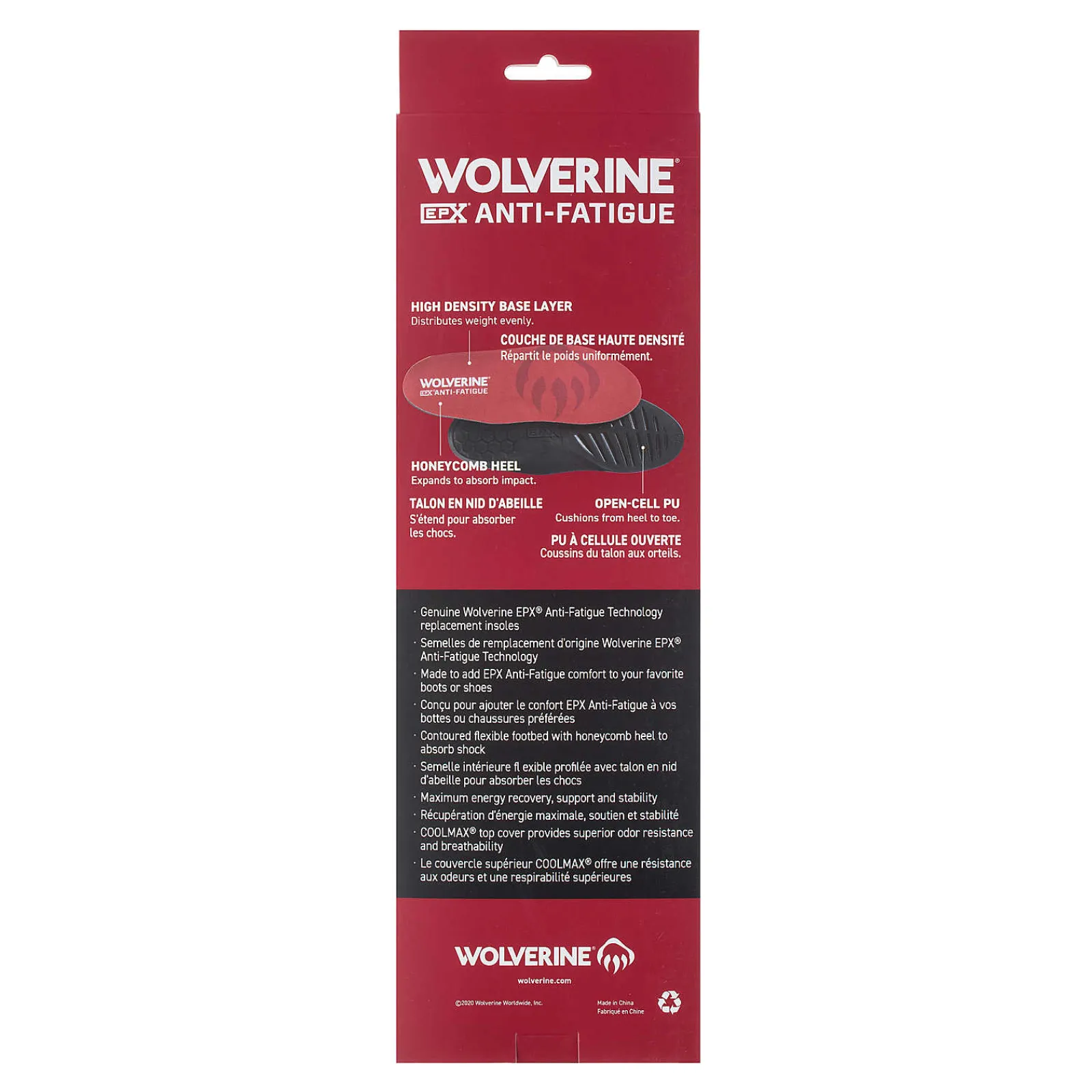 Wolverine EPX® Anti-Fatigue 9mm Insoles Red Cheap