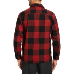 Wolverine Forge Flannel Overshirt Dark Red Plaid Outlet