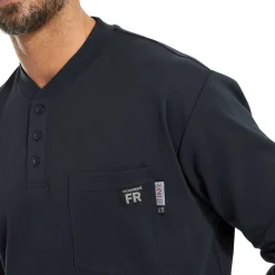 Wolverine FR Long Sleeve Henley Navy New