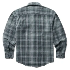 Wolverine Glacier Heavyweight Long Sleeve Flannel Shirt Greystone Plaid Clearance