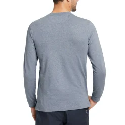 Wolverine Guardian Cotton&trade; Long Sleeve Henley Blue Heather Flash Sale