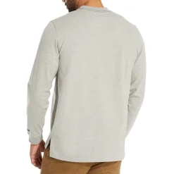 Wolverine Guardian Cotton&trade; Long Sleeve Pocket Tee Light Grey Heather Cheap