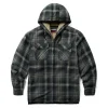 Wolverine Hastings Sherpa Lined Hooded Shirt-Jac Black Plaid Clearance