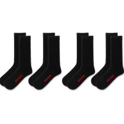 Wolverine 4-PK Cotton Crew Sock Black Store