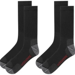 Wolverine 2-PK Safety-Toe Moisture-Wicking Crew Sock Black New