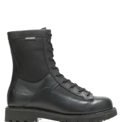Wolverine 8" DuraShocks&reg; Lace-to-toe Side Zip Boot Black New
