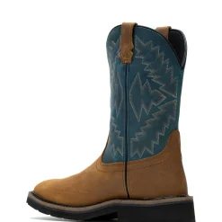Wolverine Rancher Arrow Steel-Toe Wellington Work Boot Blue Hot