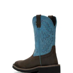 Wolverine Rancher Arrow Steel-Toe Wellington Work Boot Blue Clearance