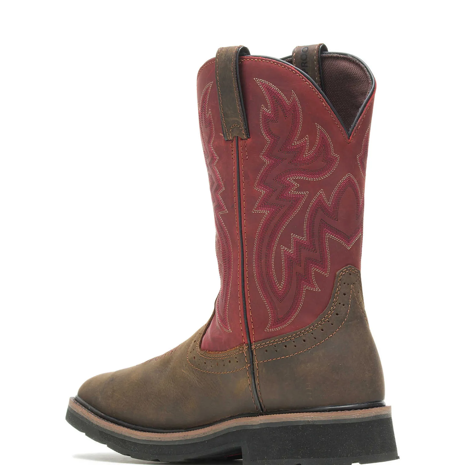 Wolverine Rancher Met Guard Steel-Toe Wellington Brown/Red Cheap