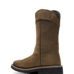 Wolverine Rancher Pull-Tab Waterproof Steel-Toe Wellington Work Boot Dark Coffee Cheap