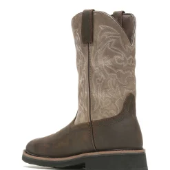Wolverine Rancher Waterproof Steel-Toe Work Wellington Taupe/Brown Flash Sale