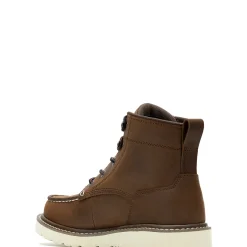 Wolverine Trade Wedge Unlined 6" Moc-Toe Work Boot Dark Brown Fashion