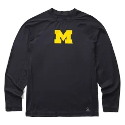 Wolverine X Valiant University Of Michigan Sun-Stop Eco Long Sleeve Tee Dark Navy Fashion