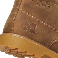 Wolverine X Valiant University Of Michigan Floorhand Moc Toe Work Boot Tan Discount